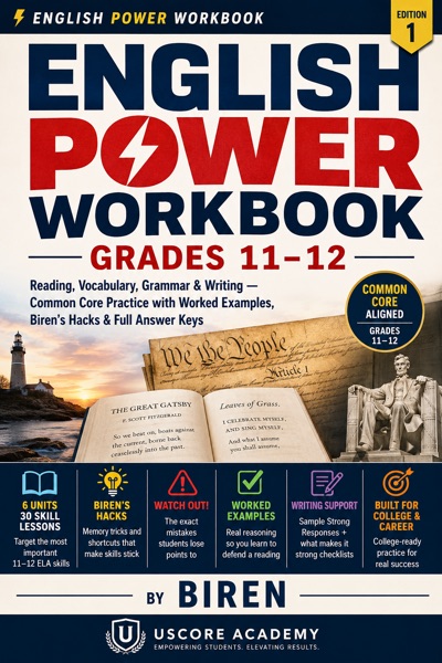 Cover of English Power Workbook, Grades 11–12