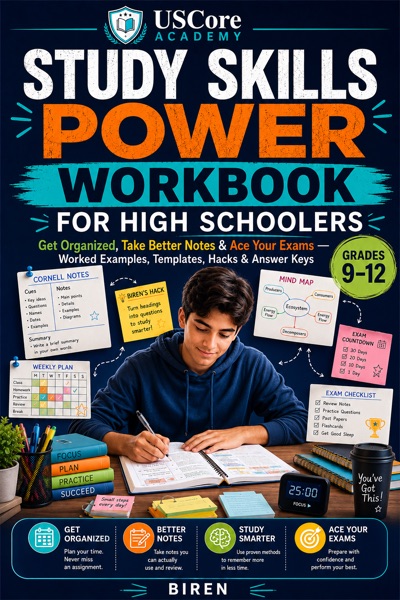 Cover of Study Skills Power Workbook for High Schoolers